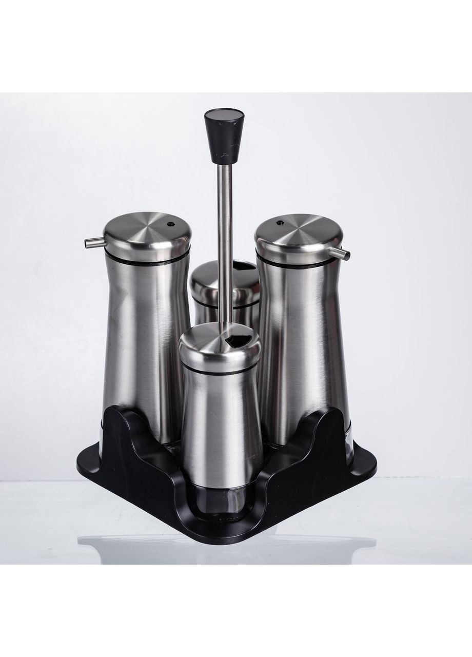 Набор стеклянных баночек для специй 4 предмета с подставкой для хранения приправ контейнеры для кухни Yiwu (370432608)