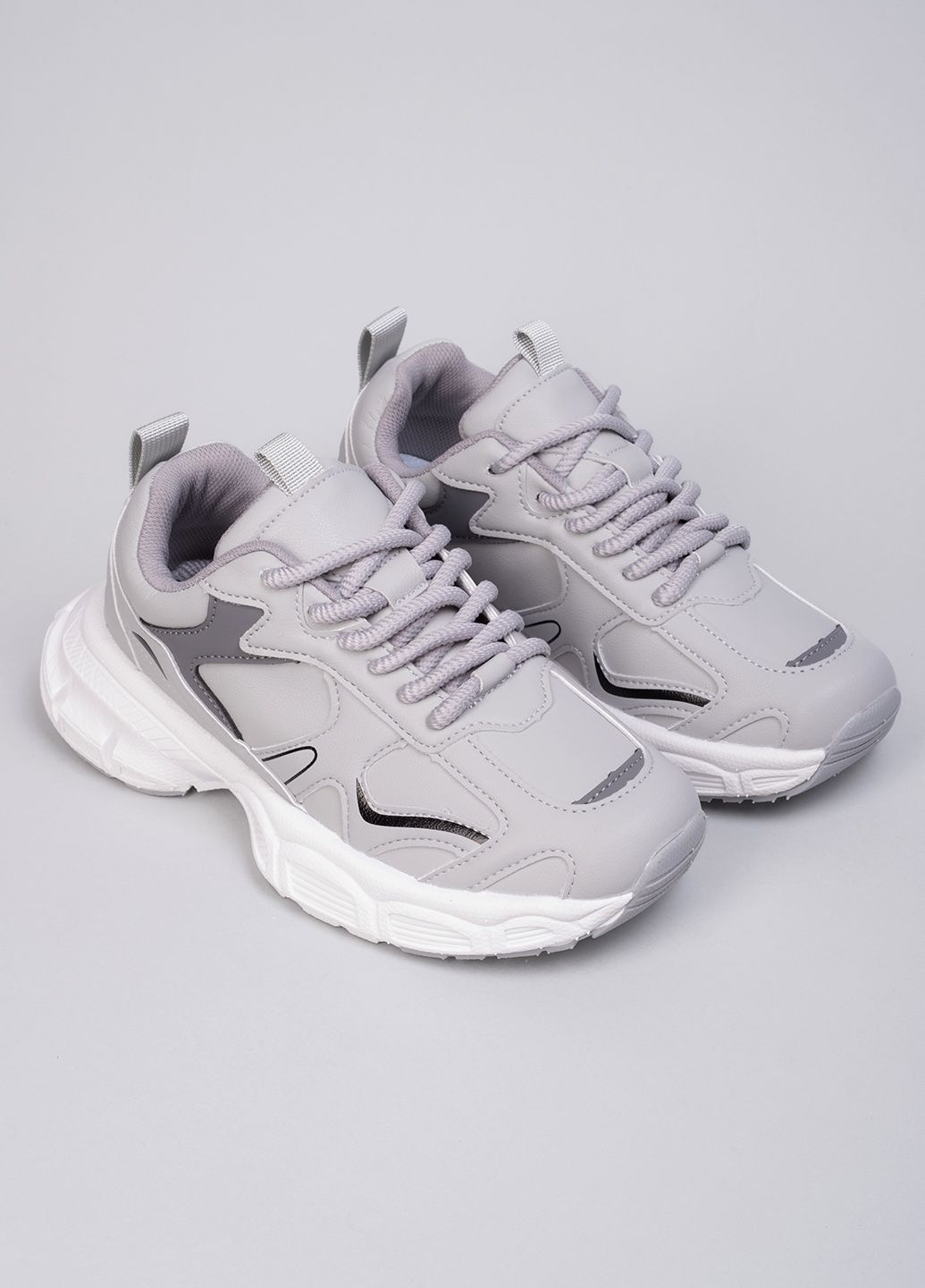 Кроссовки женские V190-15 серые 344377 Power серые демисезоны (302786083)