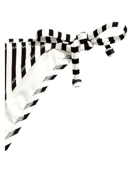 Черно-белые нижняя часть купальника 0396758 38 m черно белый в полоску H&M