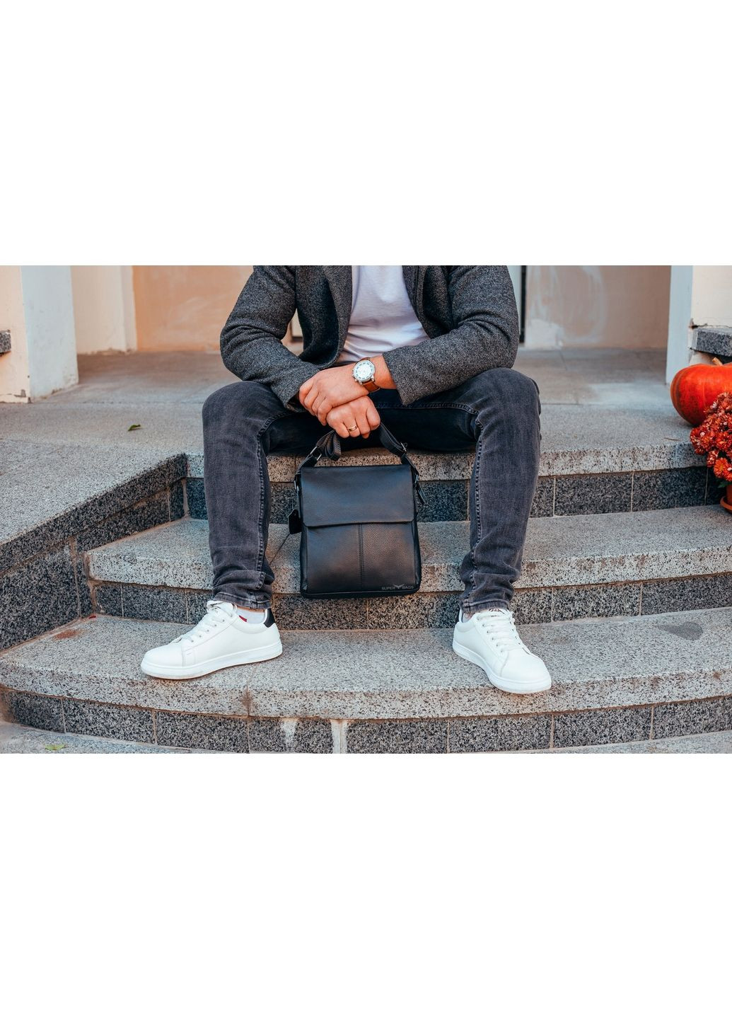 Мужская кожаная сумка 26х22х6 см Tiding Bag (315874900)