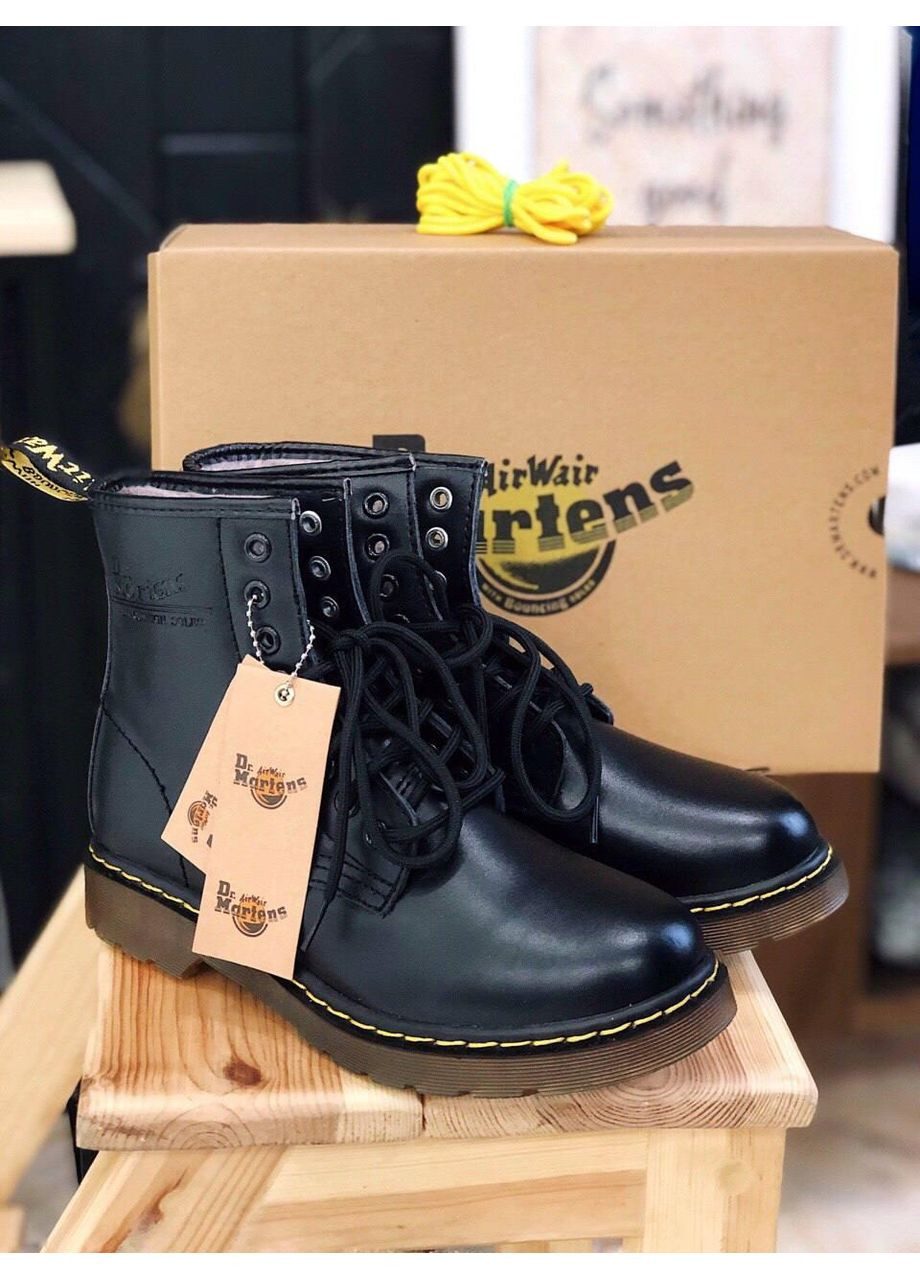 Черевики жіночі та чоловічі Dr.Martens 1460 Black Доктор Мартинс (Хутро) No Brand (366072180)