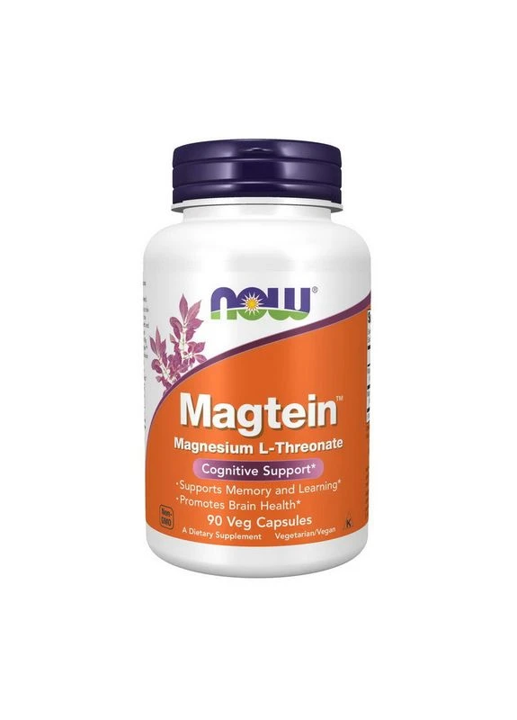 Magtein магния L-треонат (90 вег. Капсул) Now (395935317)