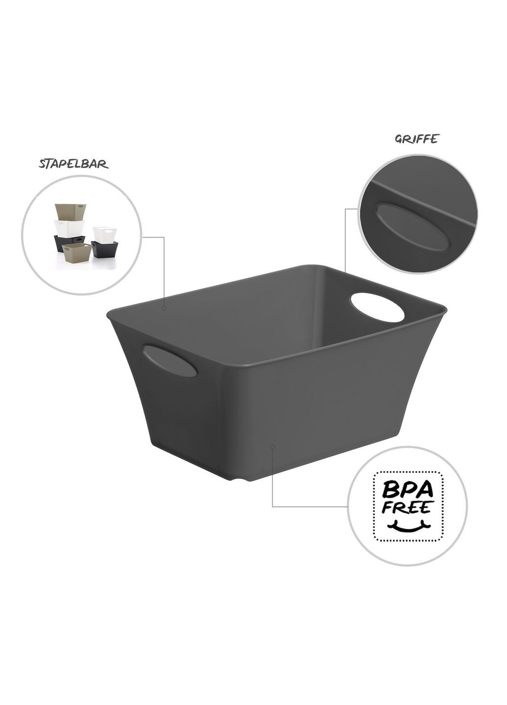 Корзина для зберігання Living 5 л (17919) Rotho (334009564)