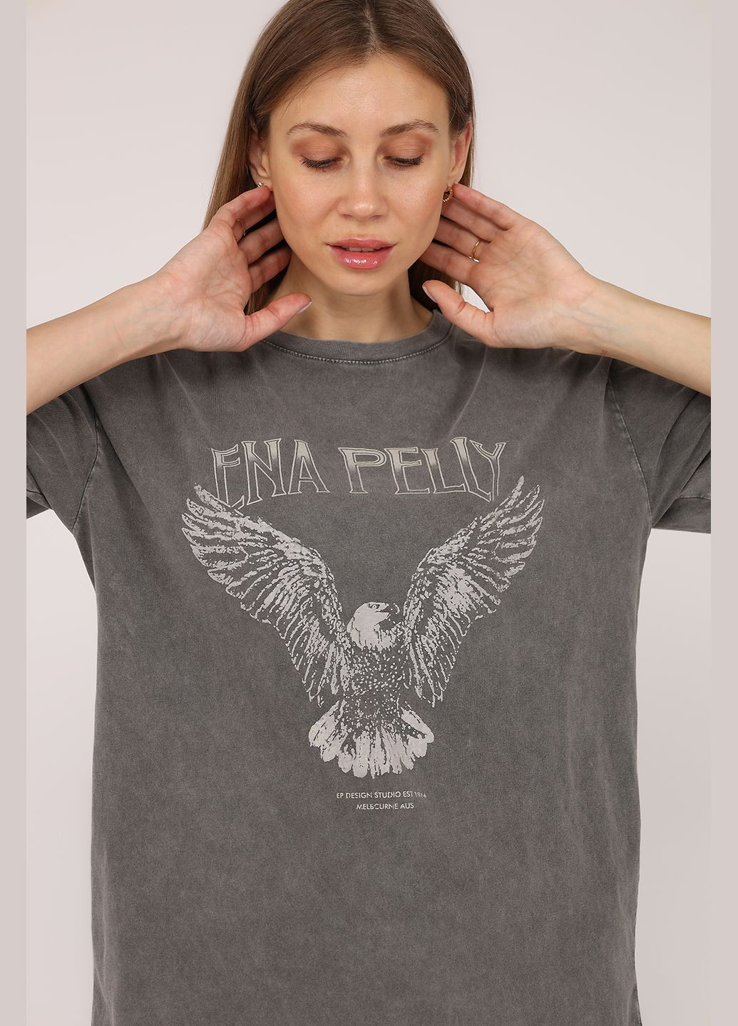 Футболка с коротким рукавом женская цвет серый CB-00274539 MUEZZA - (334429484)