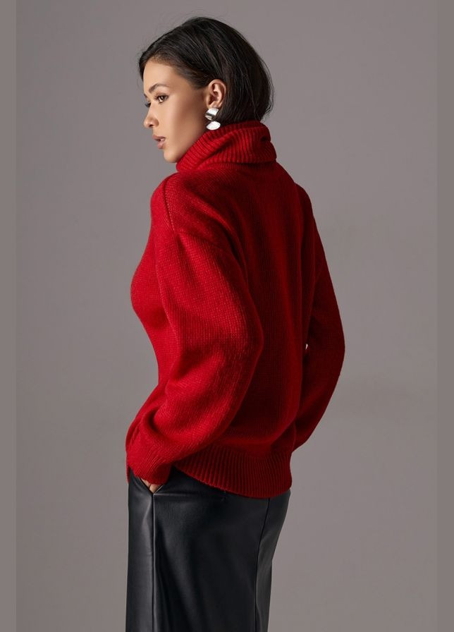 Красный демисезонный свитер 2801 Bellise