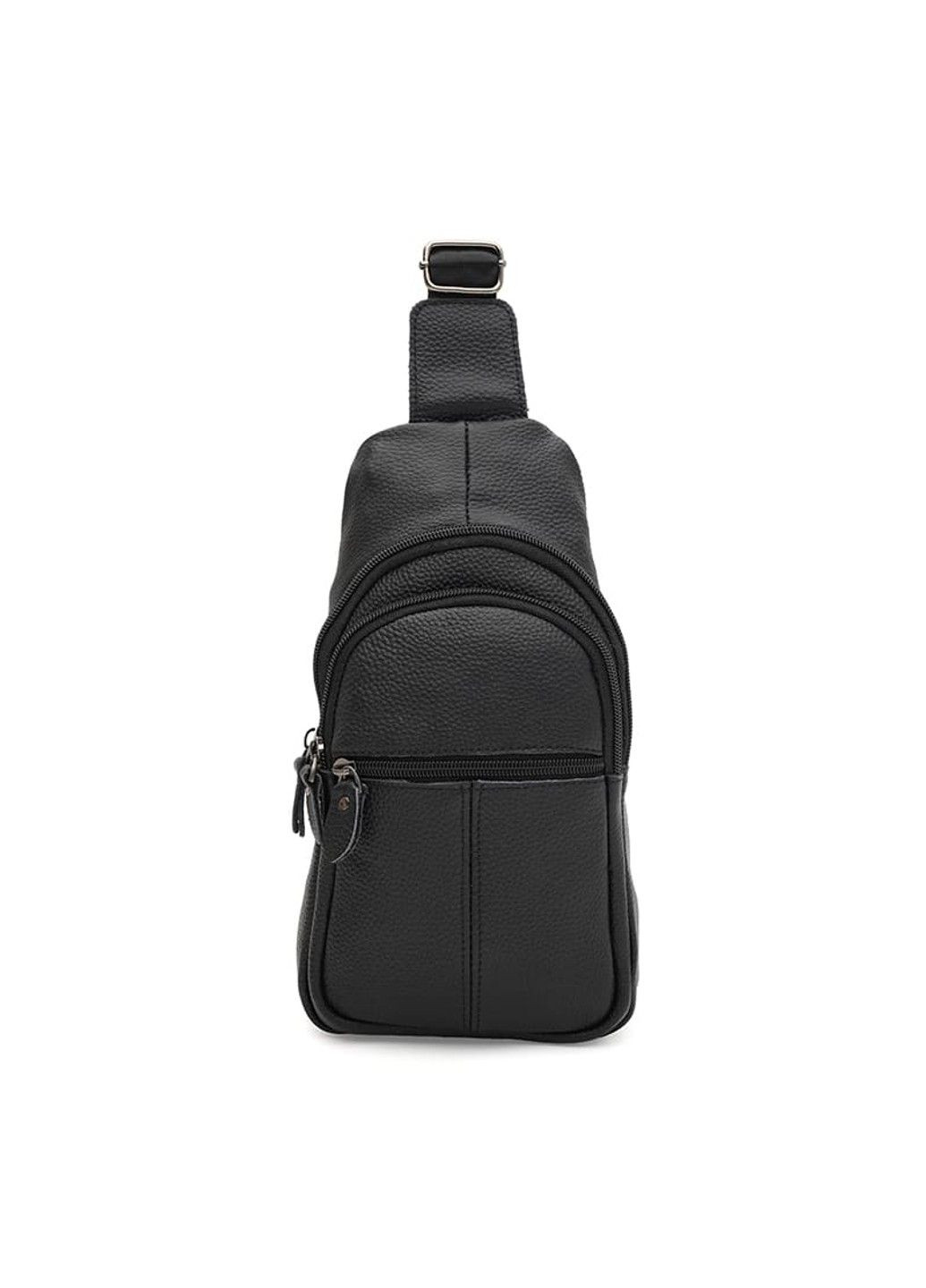 Чоловічий рюкзак шкіряний через плече K16615D-black Borsa Leather (346390346)