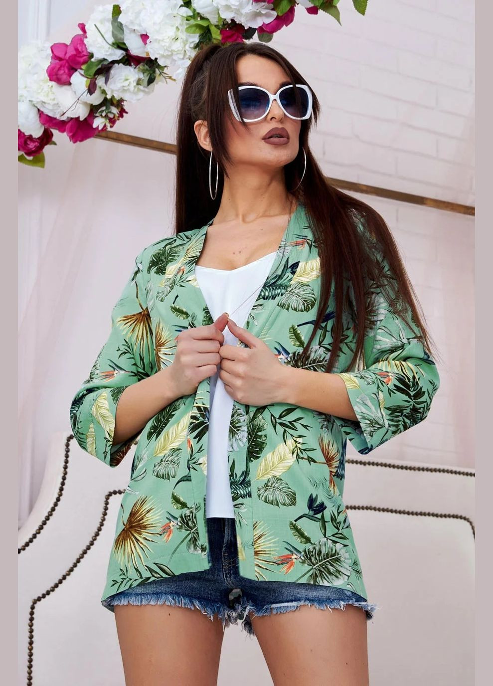 Мятный лето кардиган Seventeen