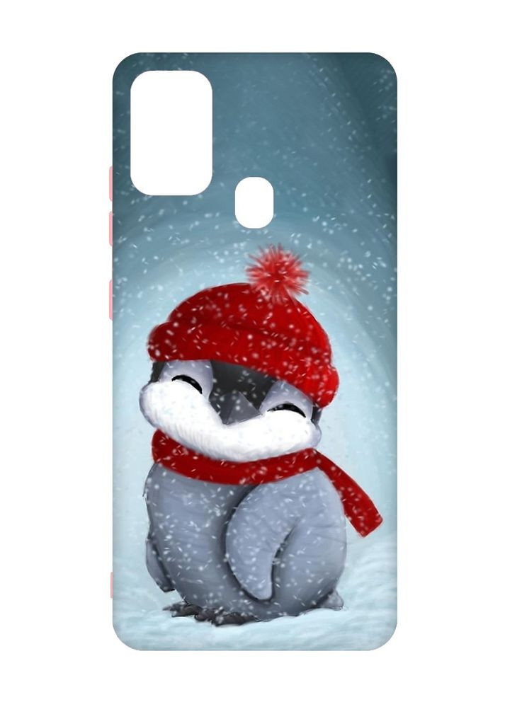 Чохол з рожевими боками на Samsung Galaxy M30s/M21:: Пінгвіненя у шапочці (принт 157) Creative (362969818)
