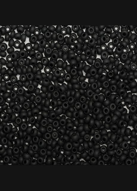 Бісер чеський Preciosa 23980, керамічний, чорний (10 г) No Brand (340482706)