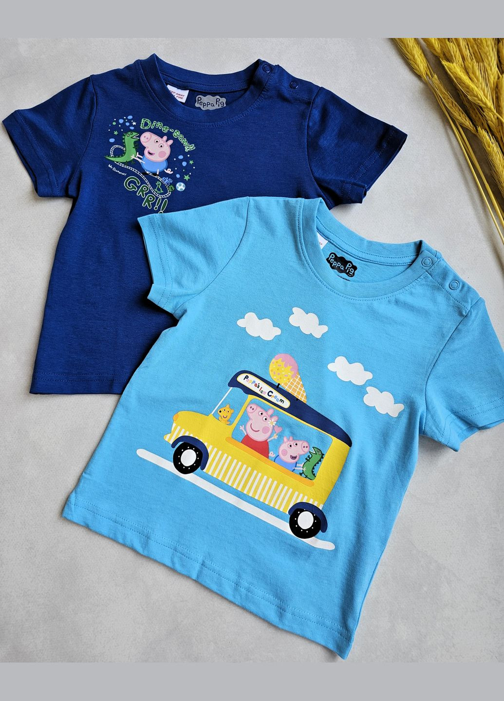 Блакитна літня набір дитячих футболок Lupilu Футболка