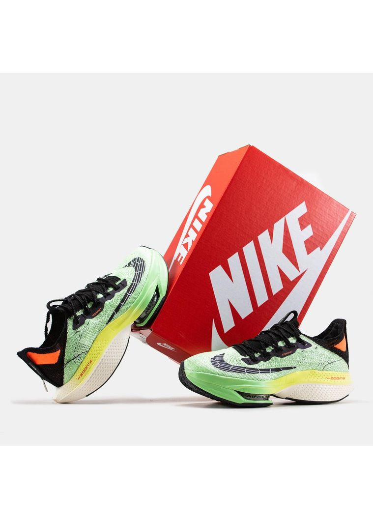 Серые демисезонные кроссовки мужские nike air zoom alphafly green v2 найк аир зум No Brand