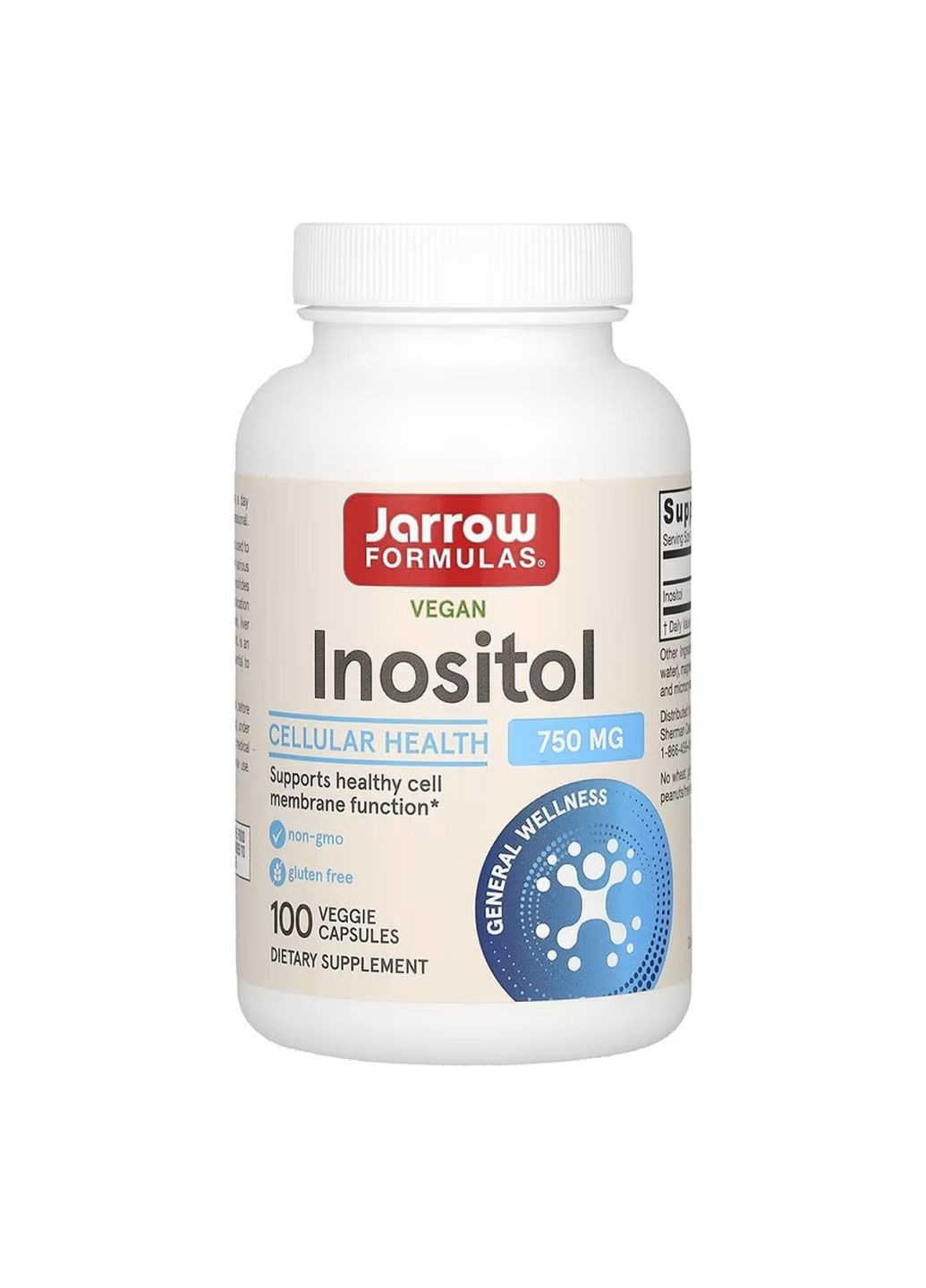 Добавка Inositol 750mg - 100 vcaps Jarrow Formulas (364201772)