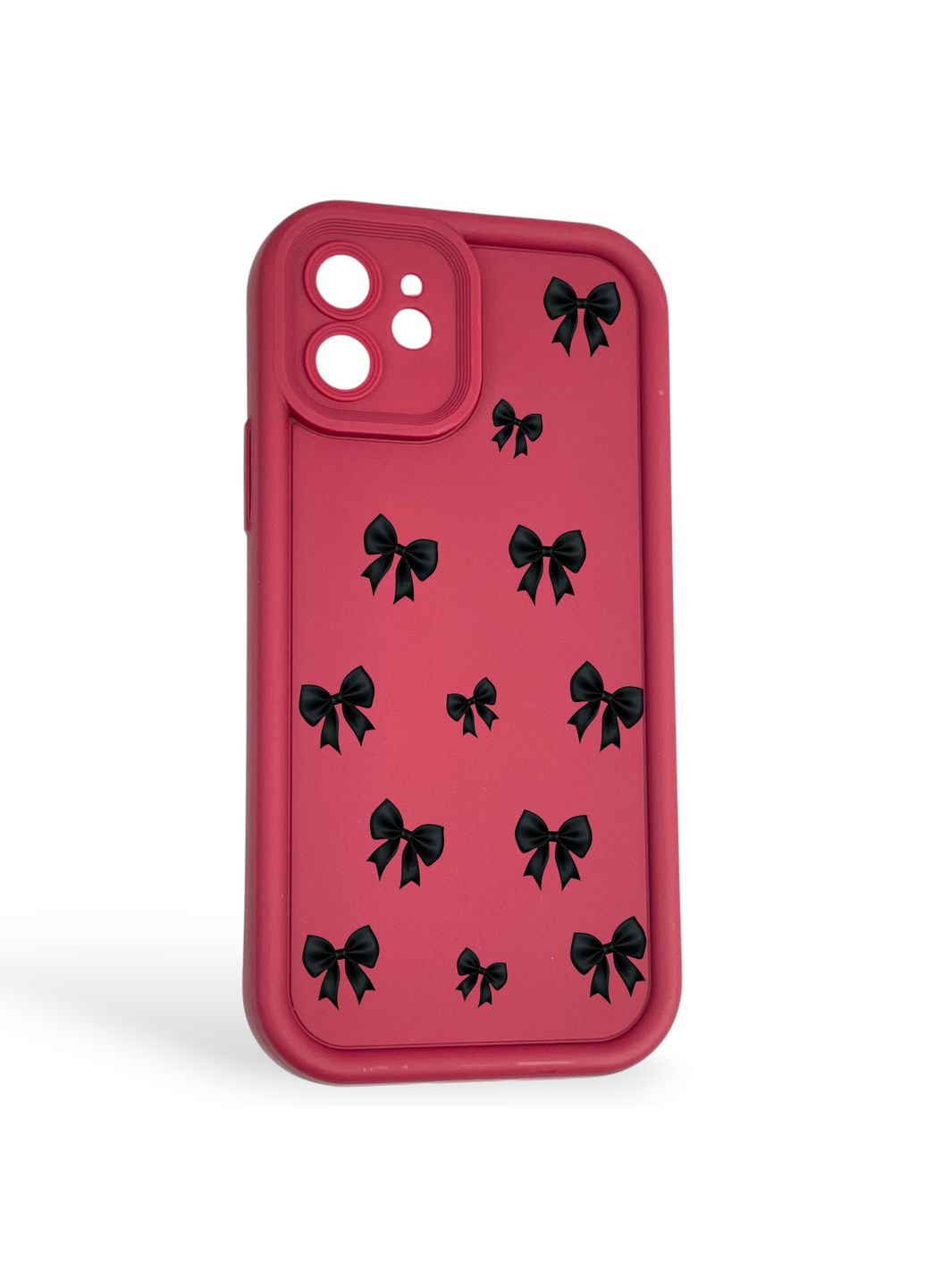 Чехол силиконовый Soft Touch с 3D принтом для iPhone 12 бордовый (Полная защита камеры) Apple (370671591)