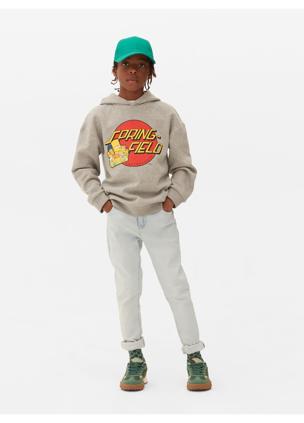 Худи флис,серый с принтом, Primark (356157962)