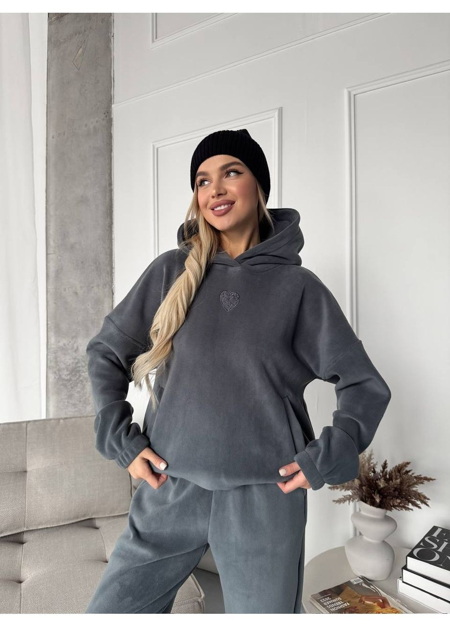 Женский спортивный костюм из двустороннего флиса: худые с фиксаторами и брюки. MonCher (370641040)