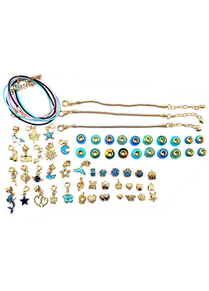 Набор для создания браслетов Pandora THE BEST GOLD(Blue) с подвесками Bambi (366237044)