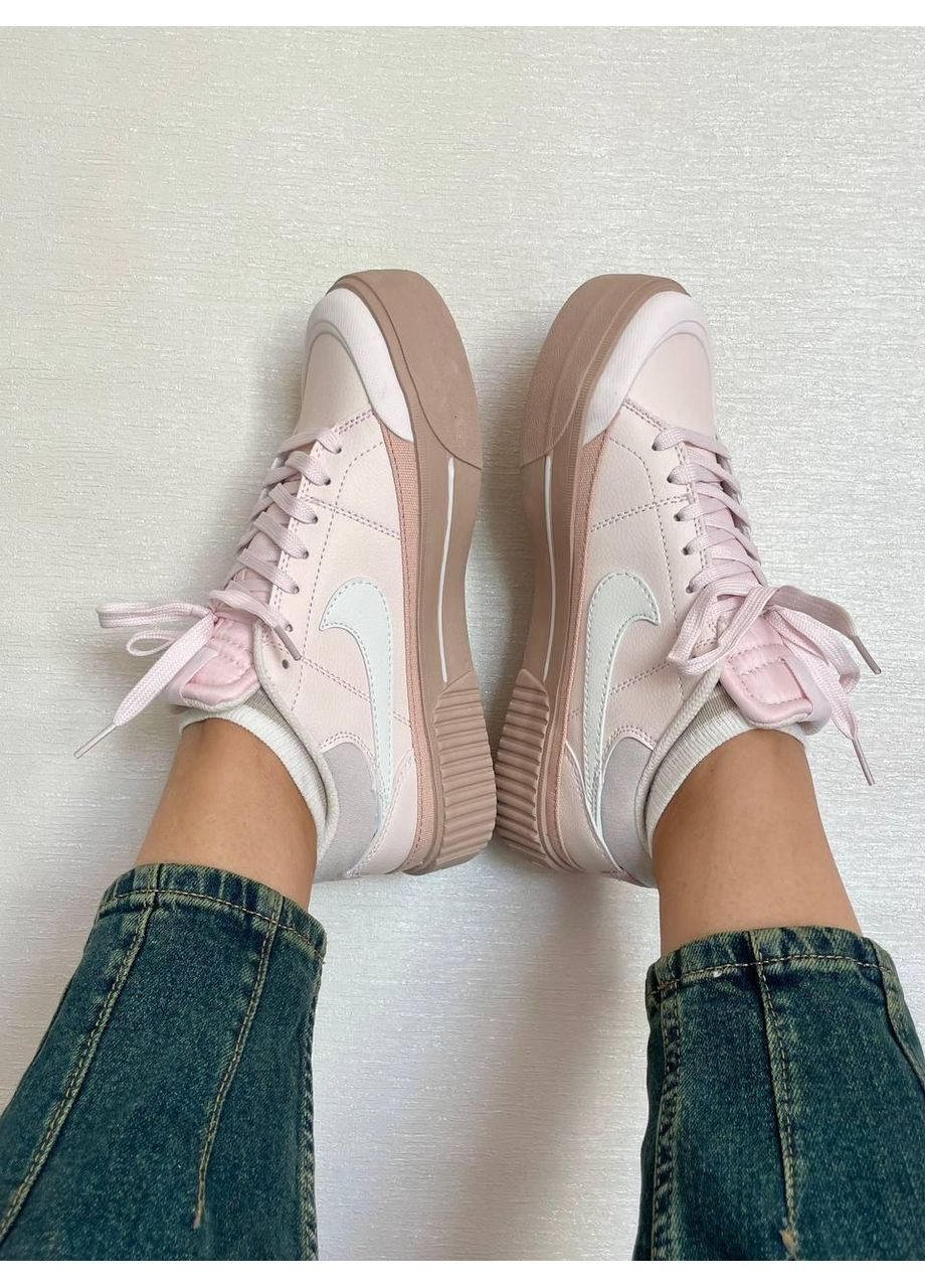 Розовые демисезонные кроссовки мужские nike court legacy lift pink найк коурт легаси No Brand