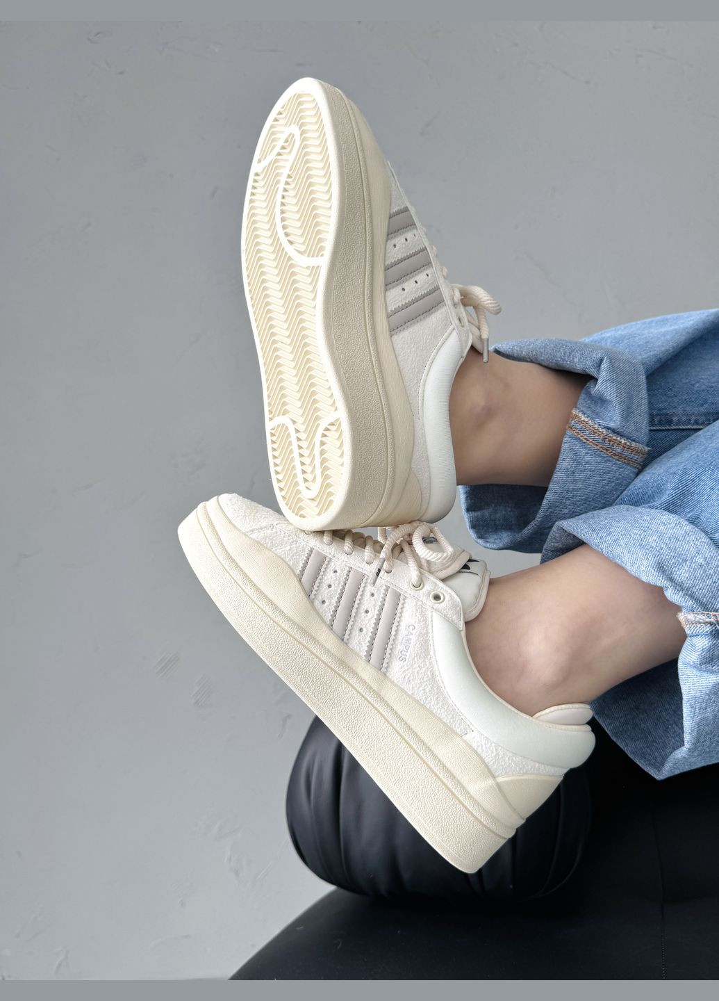 Кросівки жіночі Adidas Campus x Bad Bunny Beige | Адідас Кампус х Бед Банні бежеві No Brand бежеві демісезони (341264145)