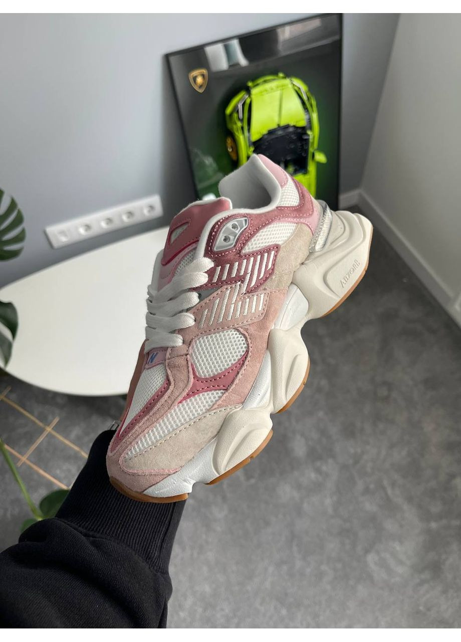 Розовые демисезонные кроссовки мужские и женские new balance 9060 pink beige | нью беланс 9060 розовые No Brand