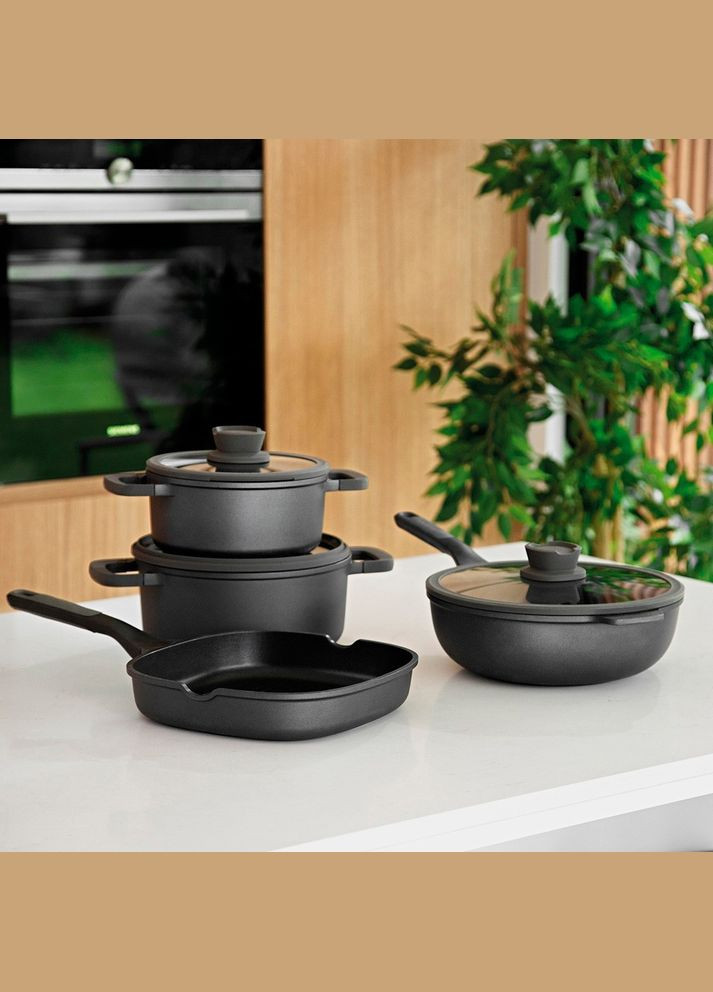 Сковорода-вок із кришкою Leo Stone+ 28 см 3950596 BergHoff (316515732)