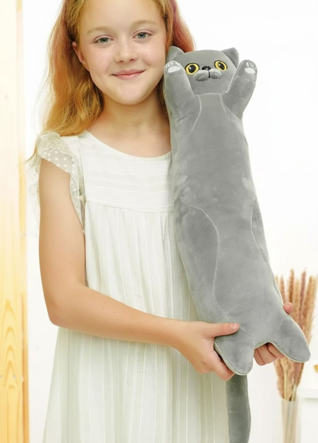 М'яка іграшка кіт батон британець 50 см плюшева подушка My Kigu (370991432)