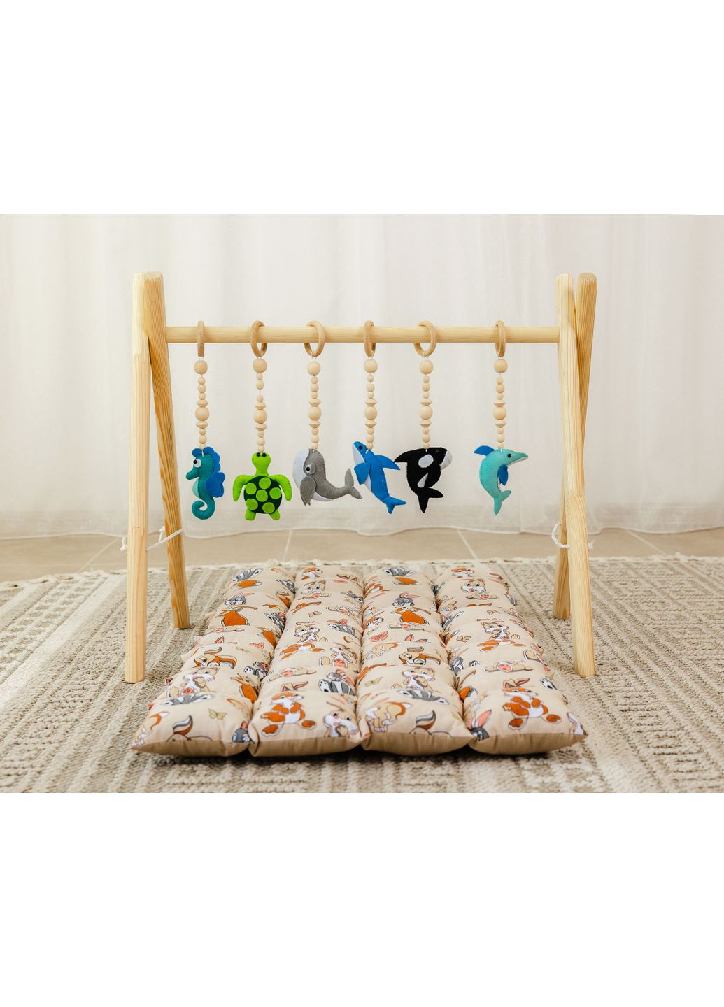 Мобіль дитячий підлоговий BabyGym XRMASTER Підводний світ з матрациком Funny rabbits No Brand (350313856)