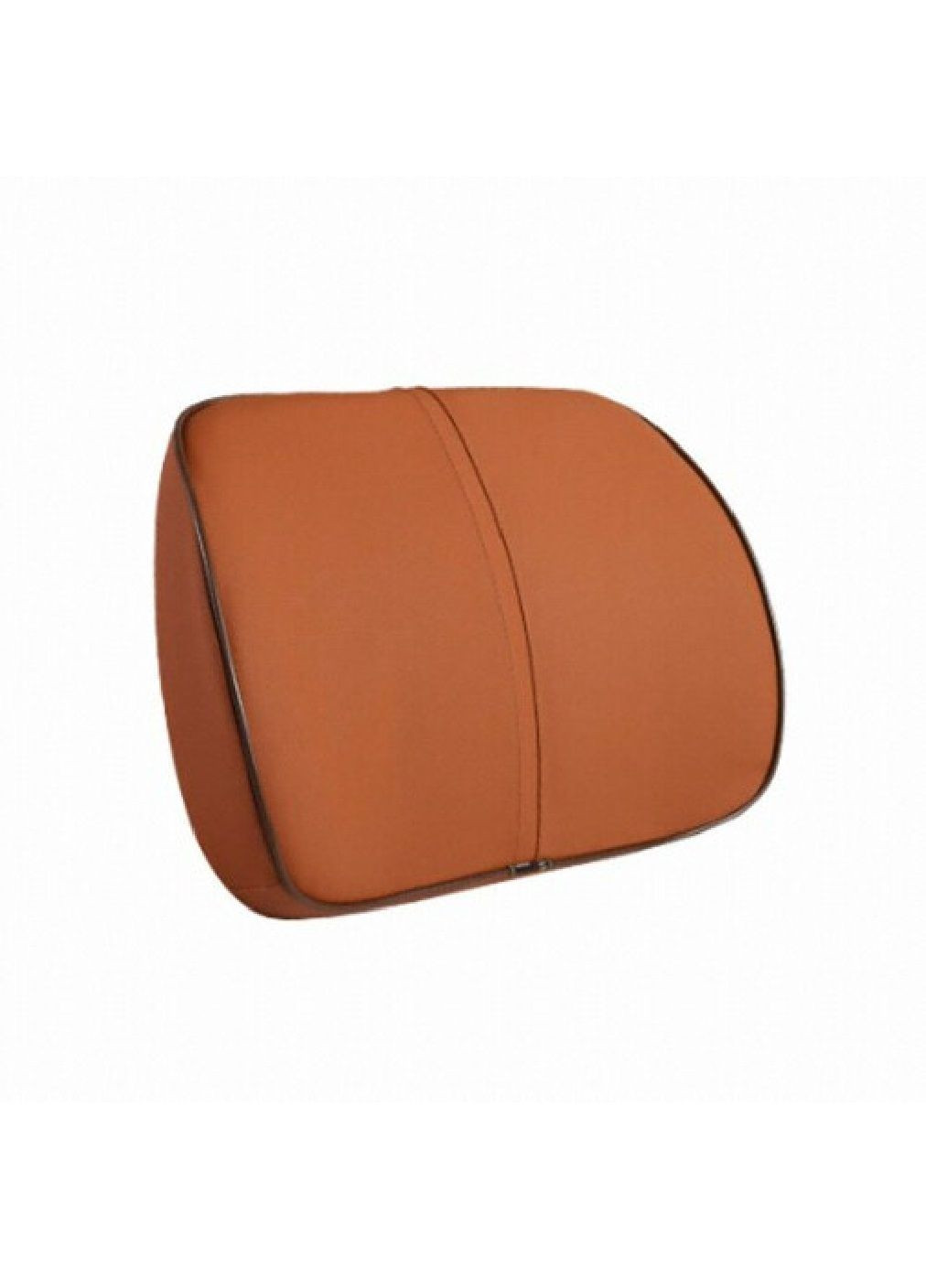 Подушка для спины поясницы с эффектом памяти на автокресло сидение в машину автомобиль экокожа 38х28х8 см (477435-Prob) Рыжая Unbranded (297197102)