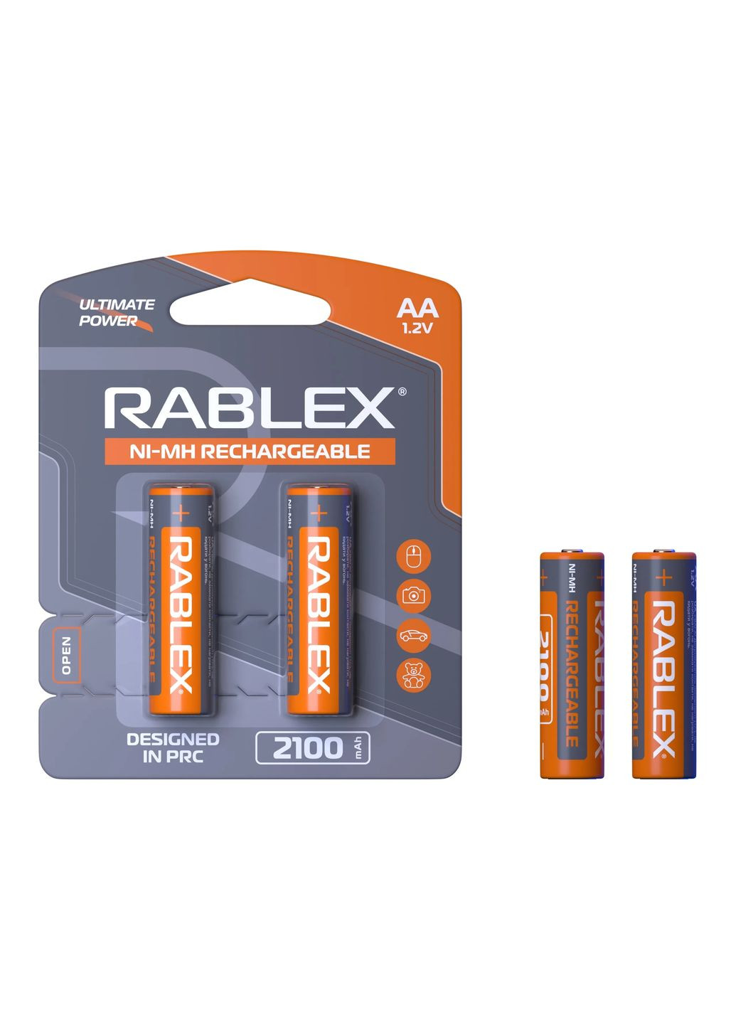 Аккумулятор HR06/AA 2100mAh, на блистере 2шт (цена за 2шт) Rablex (335059436)