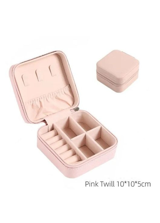 Мініатюрна шкатулка для зберігання ювелірних виробів, портативний міні-футляр для подорожей. Рожевого кольору. No Brand (295012658)