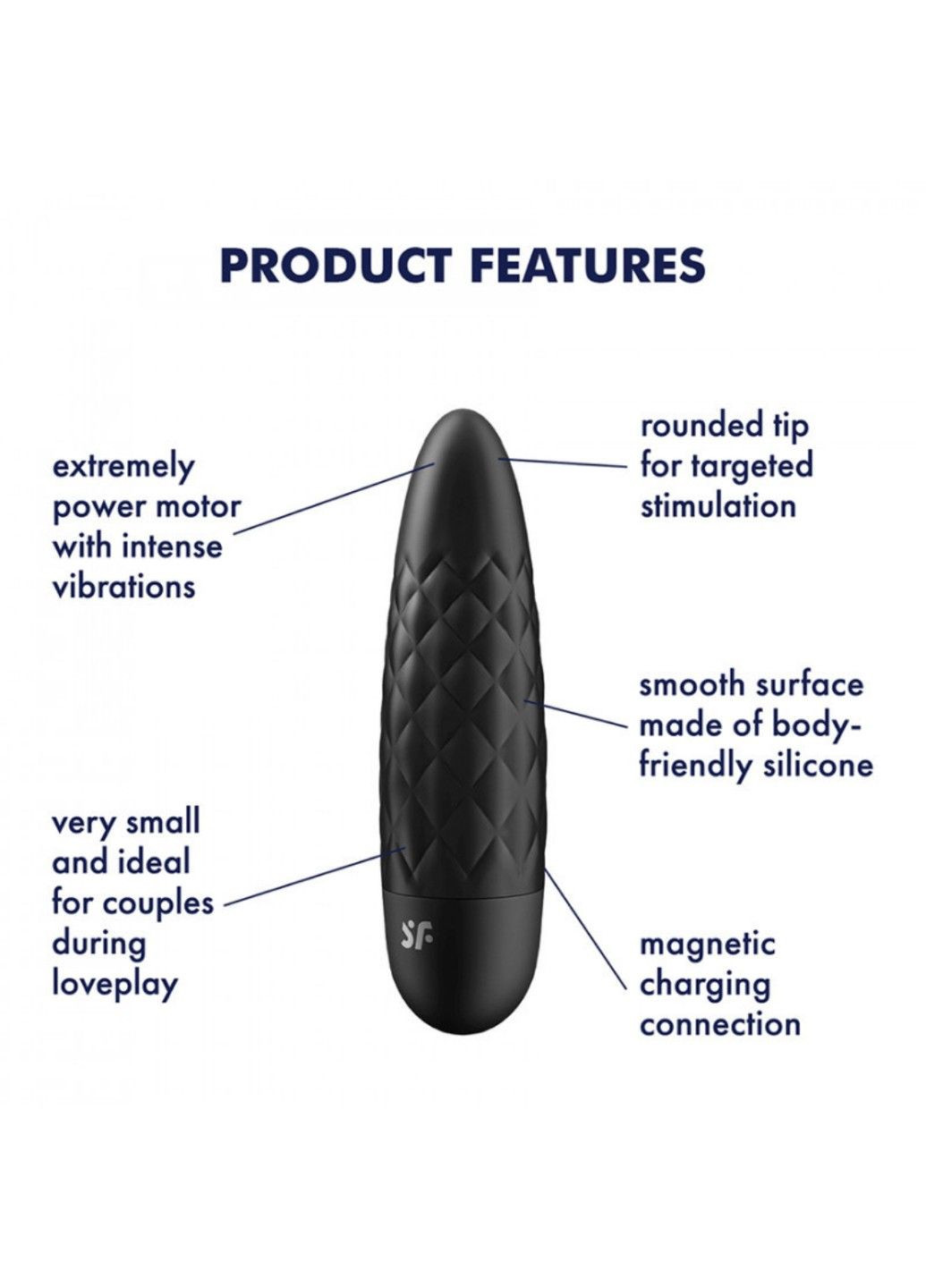 Віброкуля Ultra Power Bullet 5 колір: чорний (Німеччина) Satisfyer (315497896)