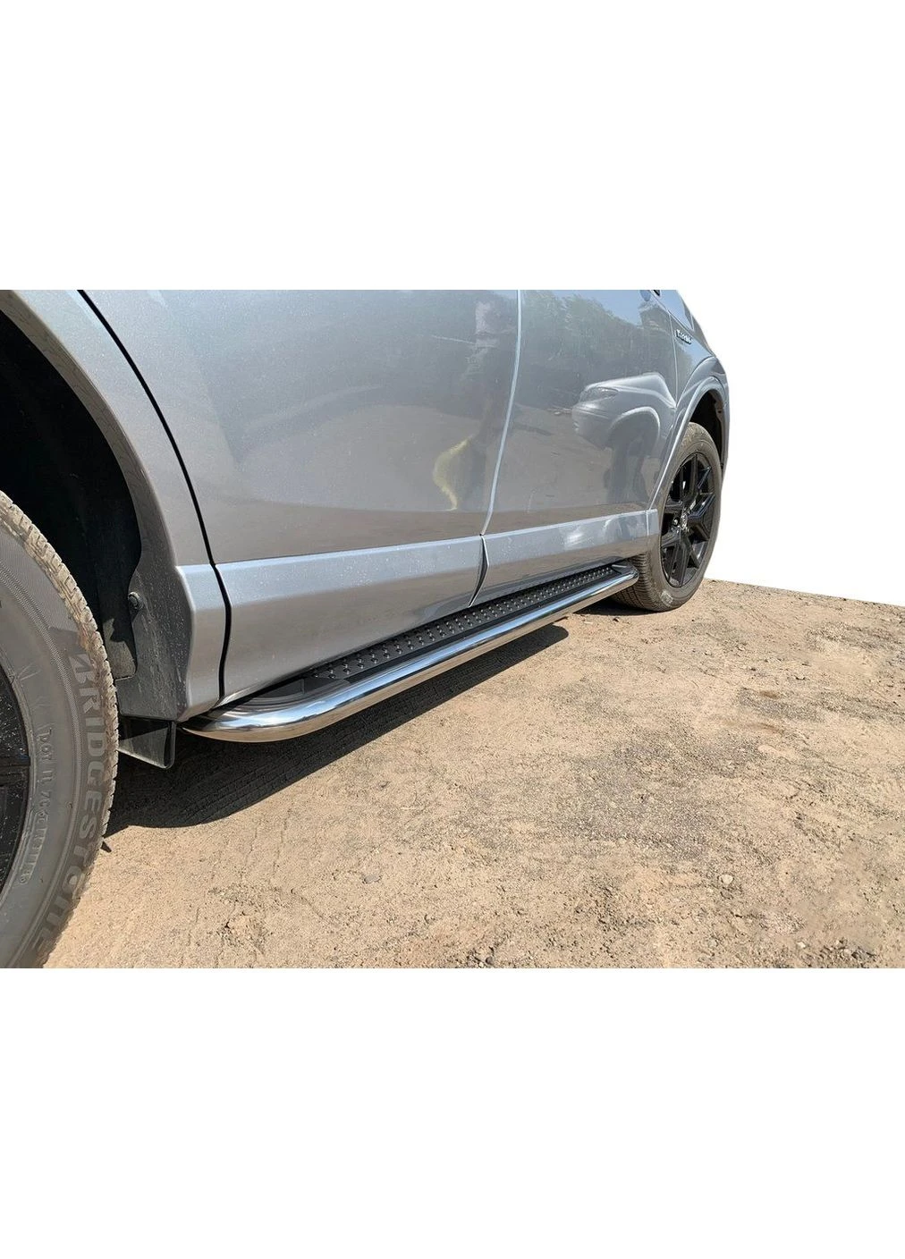 Бокові пороги Maydos V2 (2 шт., алюміній -2026 нерж) для Toyota Rav 4 2013-2018 рр Erkul (392209514)