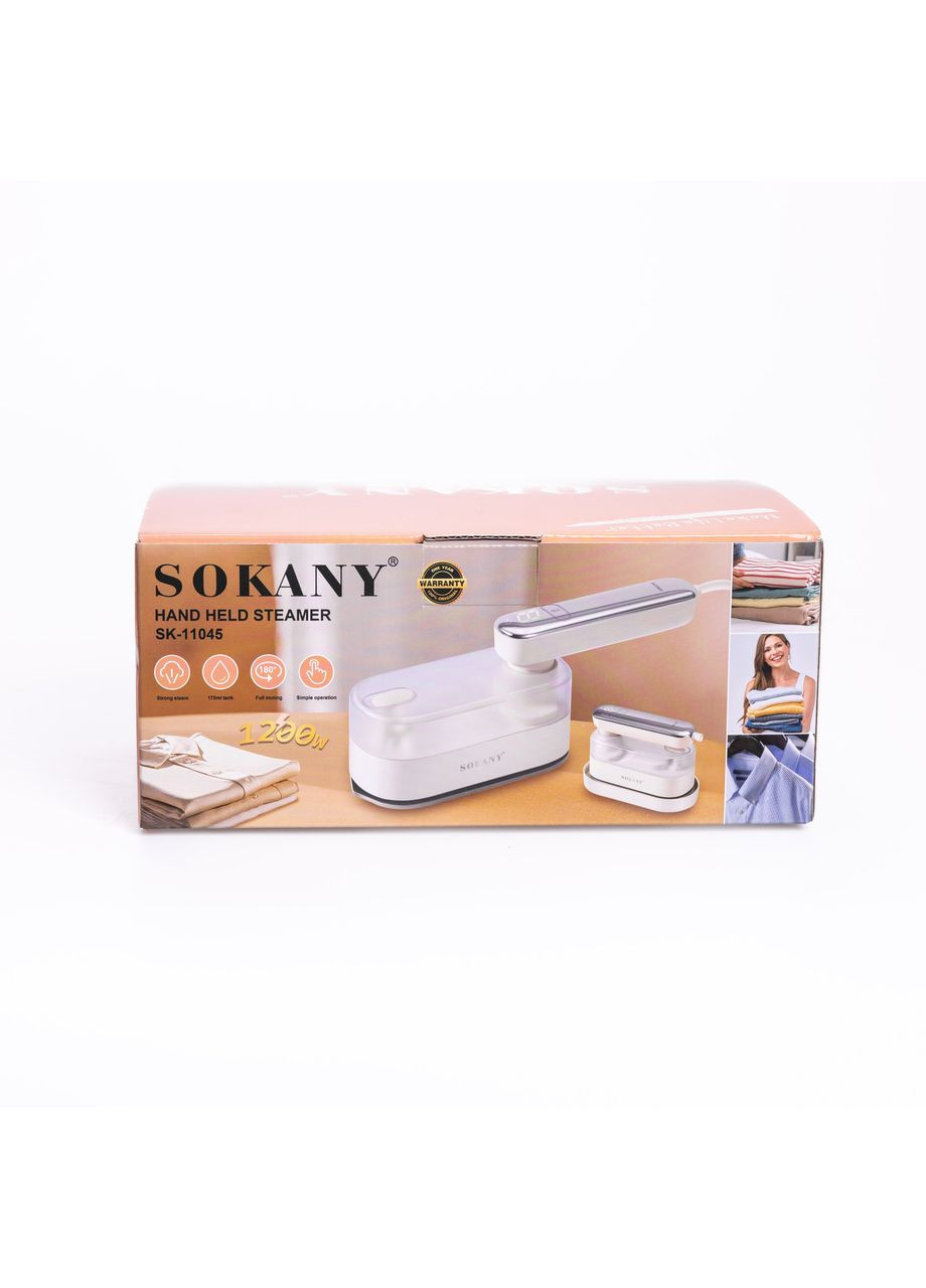 Дорожня праска з парогенератором 1200 Вт Білий SK-11045 Sokany (360602091)