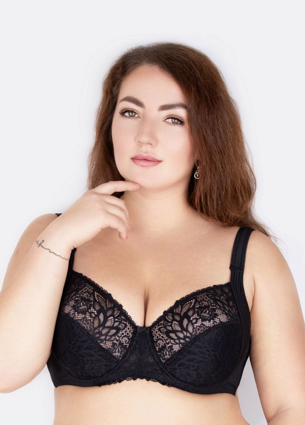 Чёрный бюстгальтер Acousma с косточками кружево