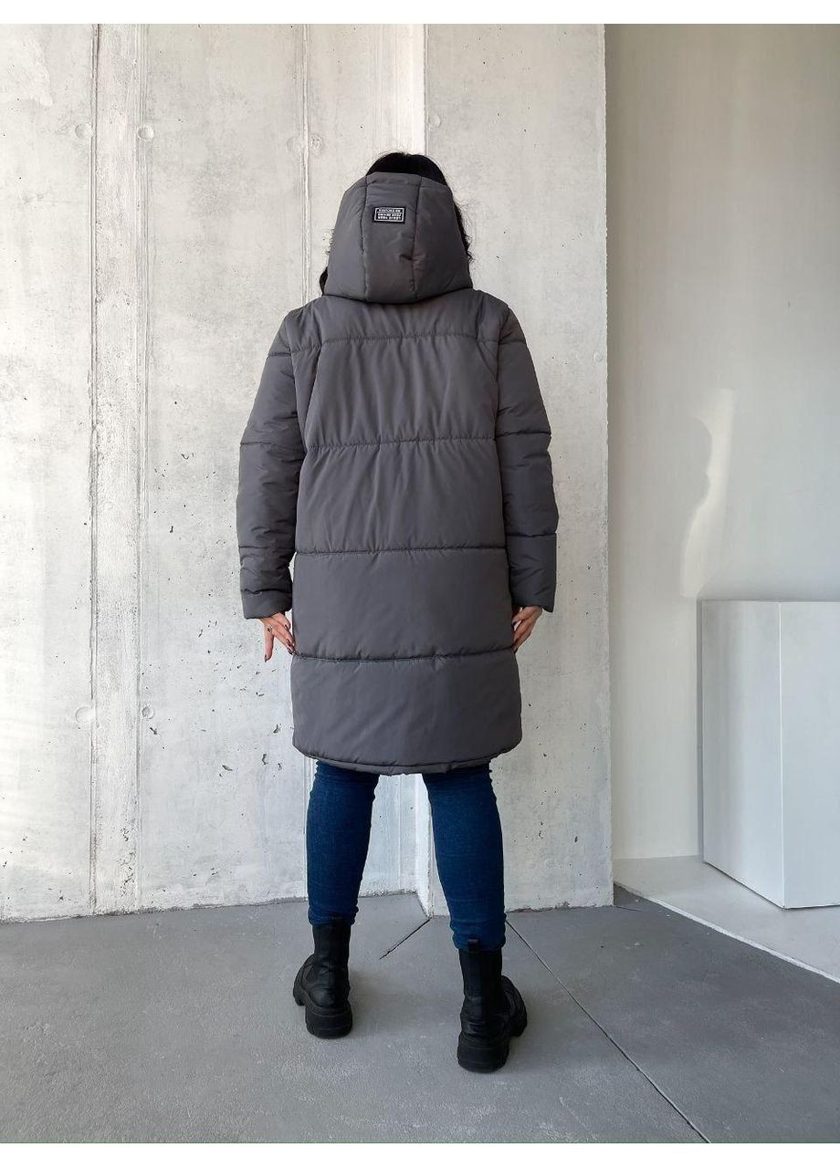 Сіре зимнє Тепле зимове пальто Sofia