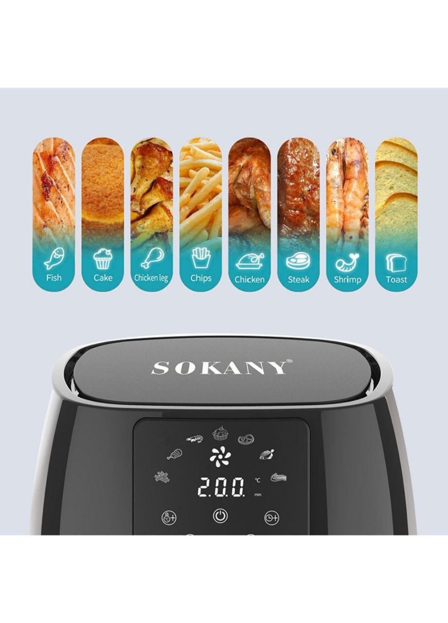 Аэрофритюрница 5Л сенсорное управление Sokany SK-8018 (322250217)