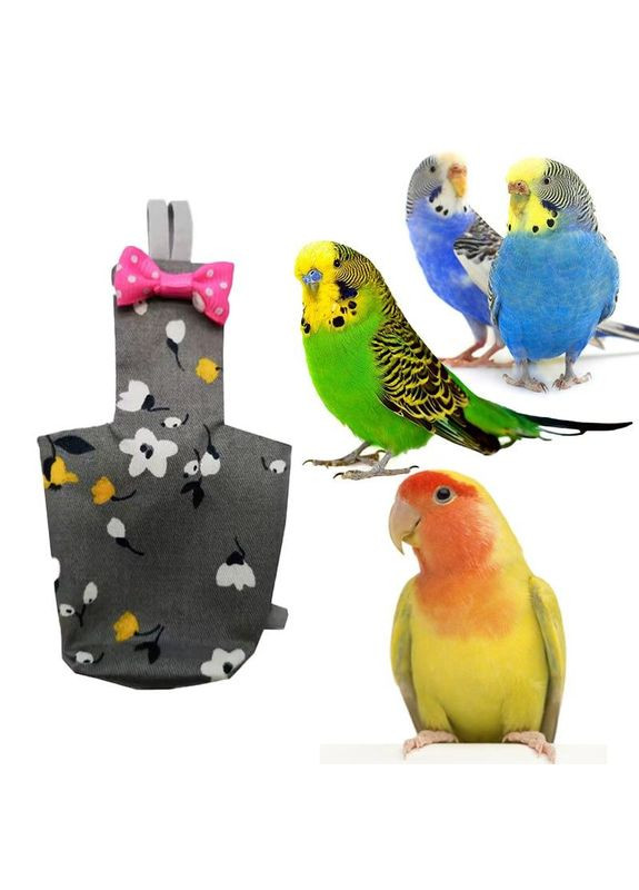 Памперс для попугая многоразовый, для волнистика, неразлучника и других, No Brand (370290472)