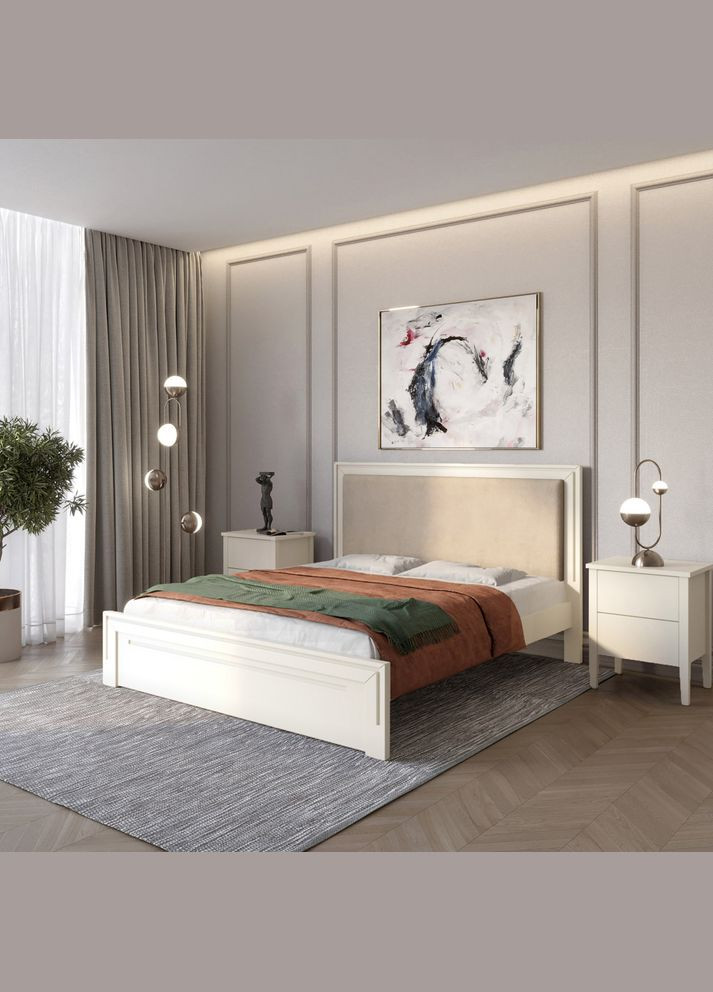 Односпальная деревянная кровать Торонто Т4 (S0505Y30R)/Аляска 23 (бежевый) 90х190 см (MBG-8243) Mebigrand (366086855)