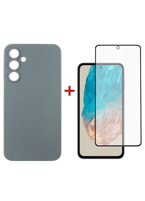 Чохол до мобільного телефона (DG-KM-101) DENGOS Samsung Galaxy M35 5G Carbon + glass Grey (326592128)