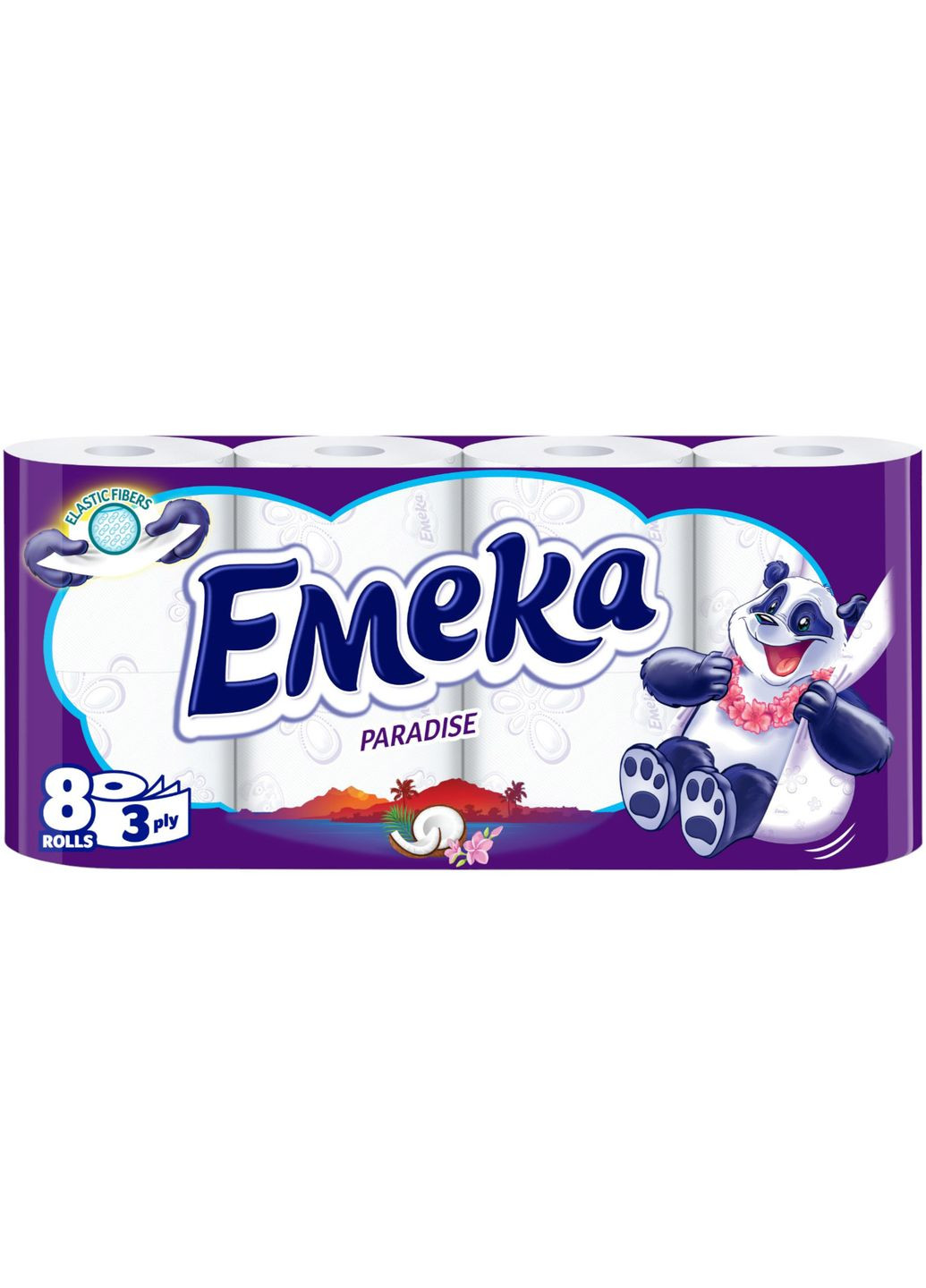 Туалетний папір Paradise тришаровий, 8 шт. Emeka 3800024026539 (328200390)