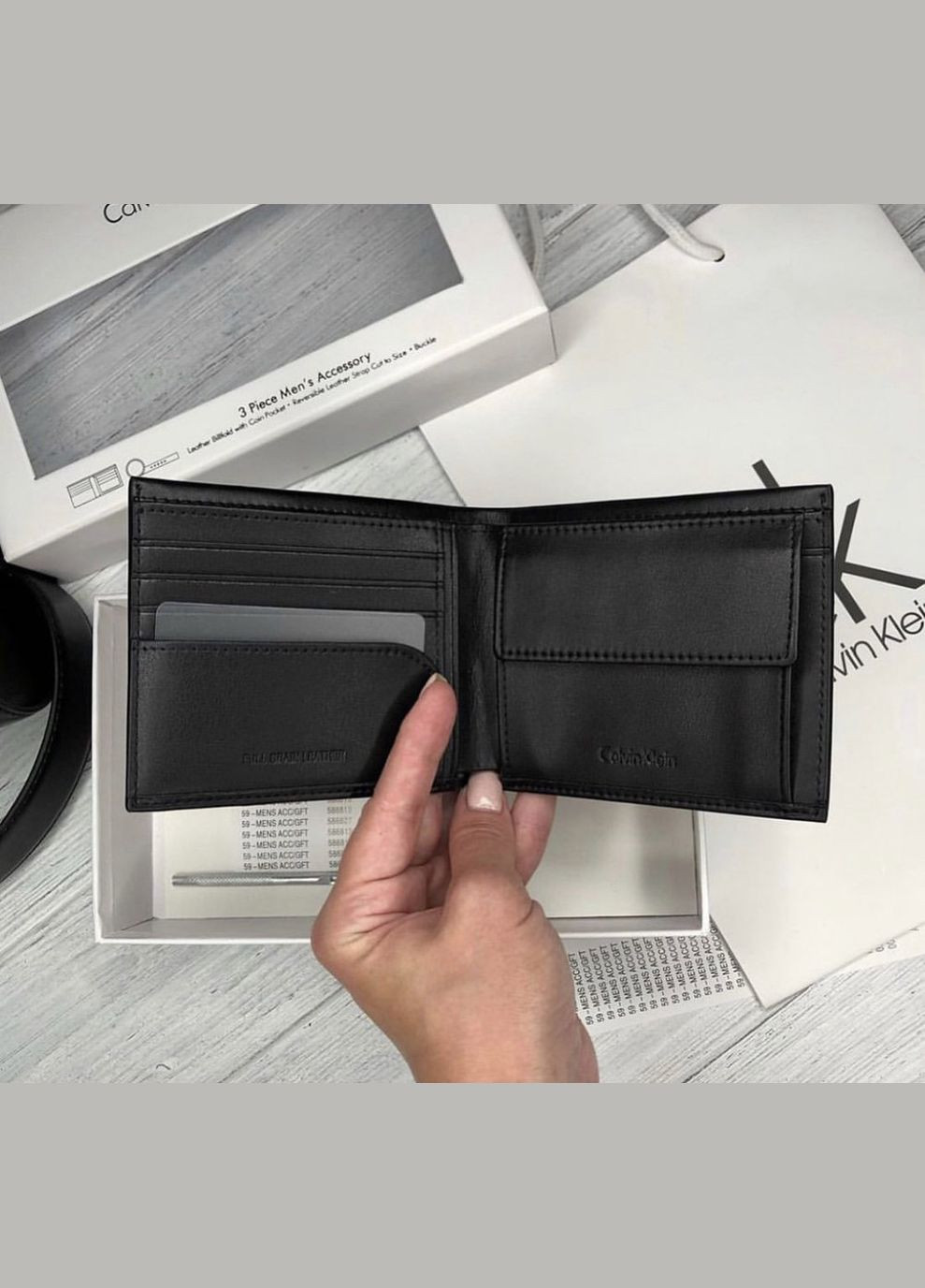 Мужской подарочный набор портмоне и ремень (439) No Brand (322156896)