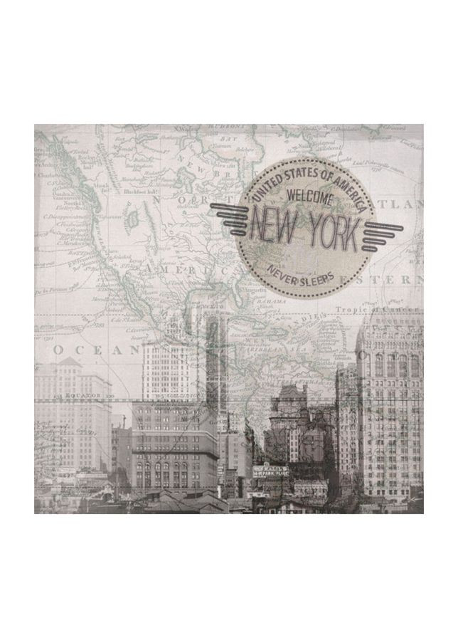 Комплект 12 шт. Декуражные салфетки "Нью-Йорк", 33*33 см, 18,5 г/м2, 20 шт, Ambiente 13308920 8712159126334 Rosa (340461252)