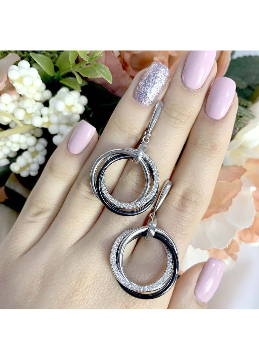 Срібні сережки з керамікою (1524169) Silver Breeze (317355094)