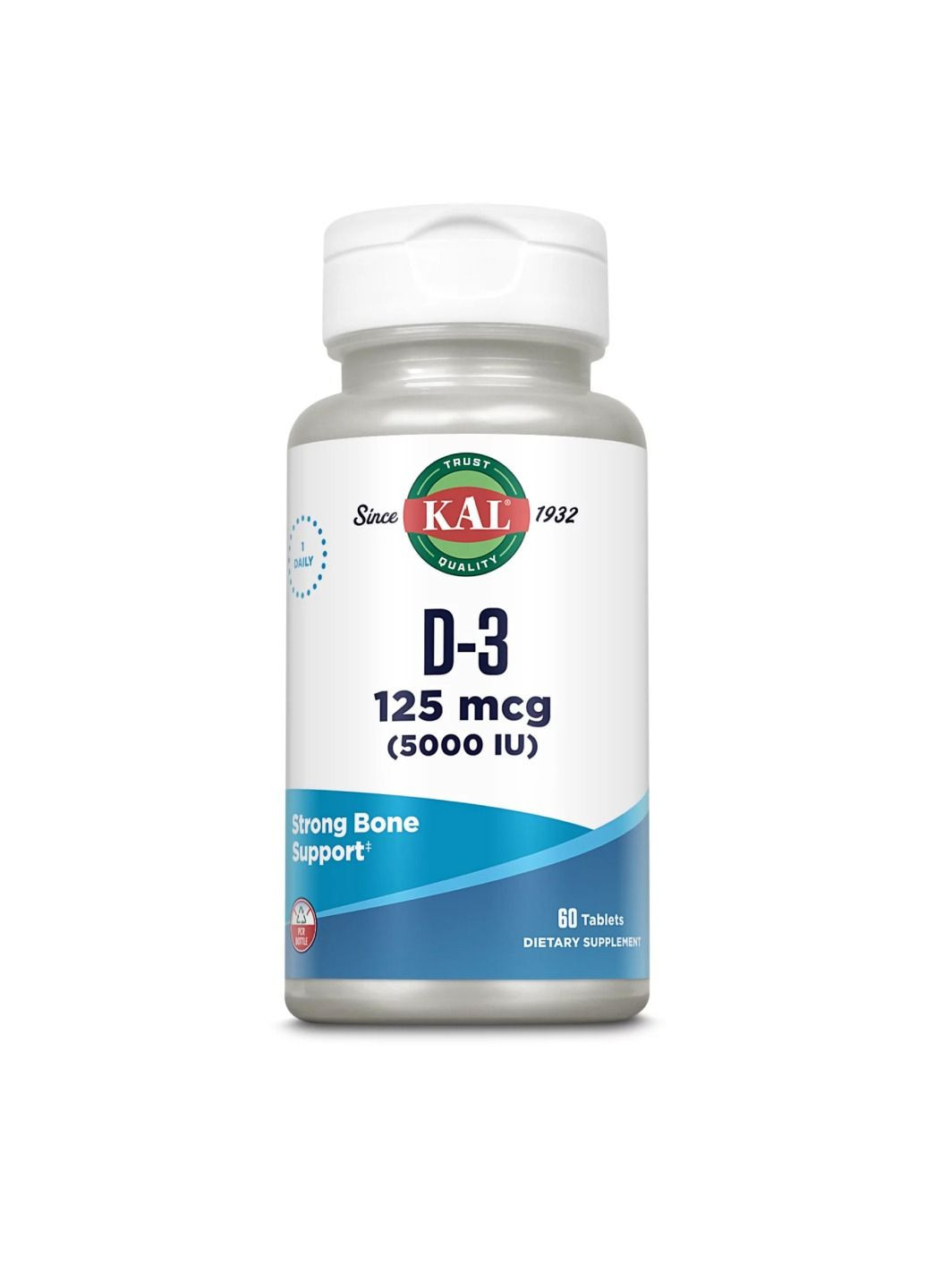 Вітамін D3 D3 125mcg - 60 tabs KAL (285736307)