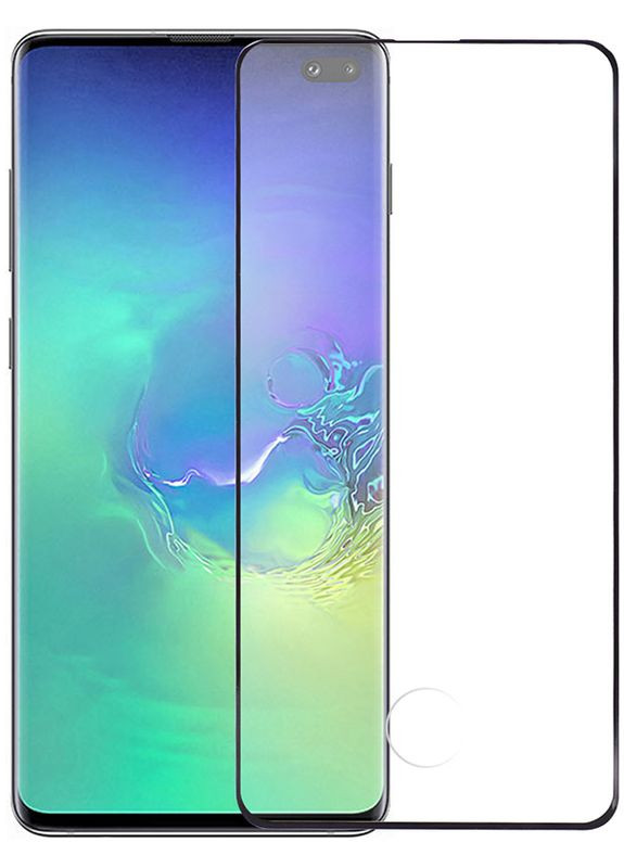 Защитное стекло 5D Cold Carving Tempered Glass Samsung Galaxy S10+ Black Toto (298992947)