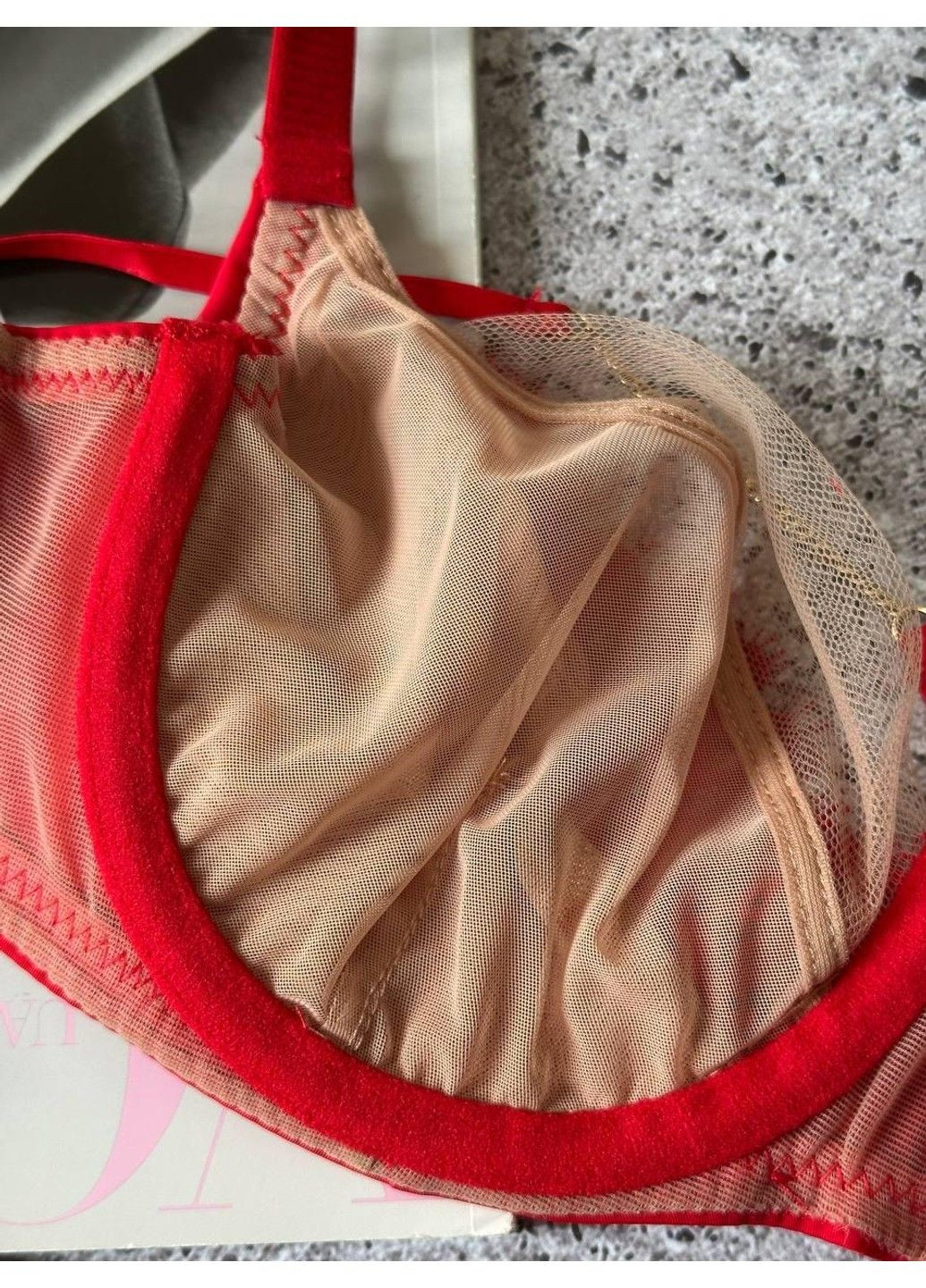 Красный комплект нижнего белья красный Lanny Mode