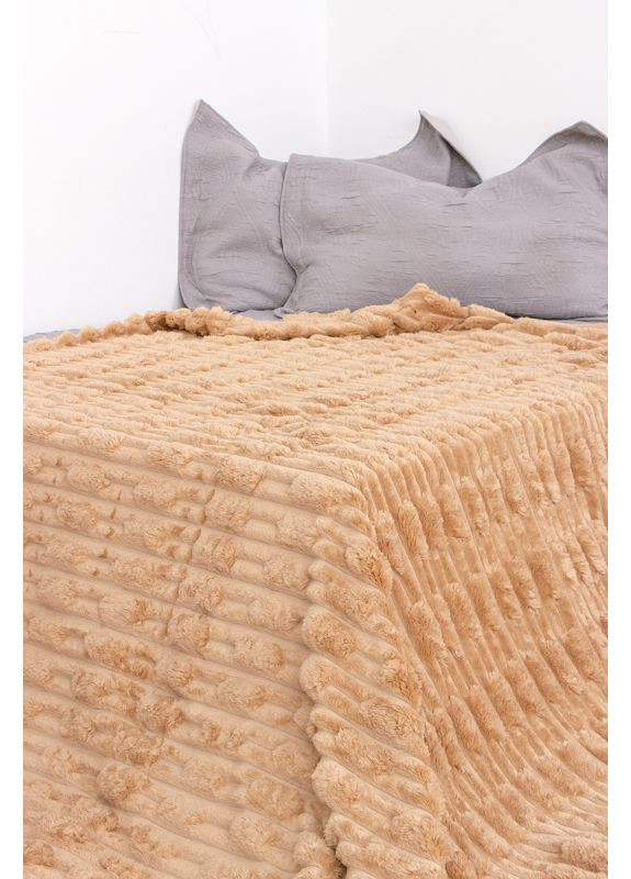 Велюровое покрывало однотонное с рубчатой структурой (p-18795) Носи своє (370369691)