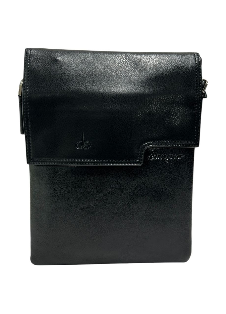 Чоловіча сумка з еко-шкіри Langsa 6830-3 чорна 27 х 21 х 3 No Brand (371682395)