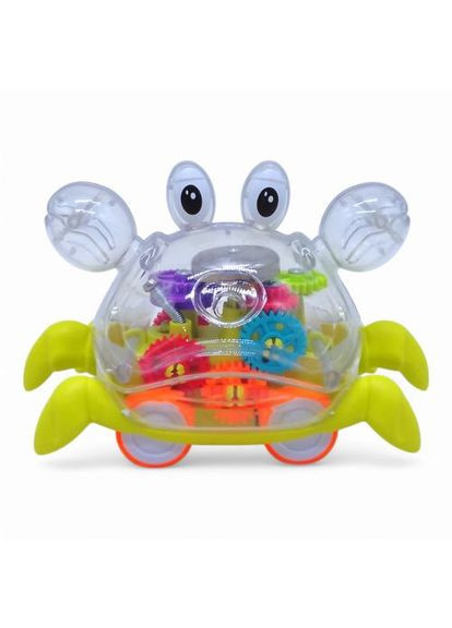 Інерційна іграшка "Краб" на колесиках, з шестернями, світло, дзвоник (жовтий) MIC (361419009)