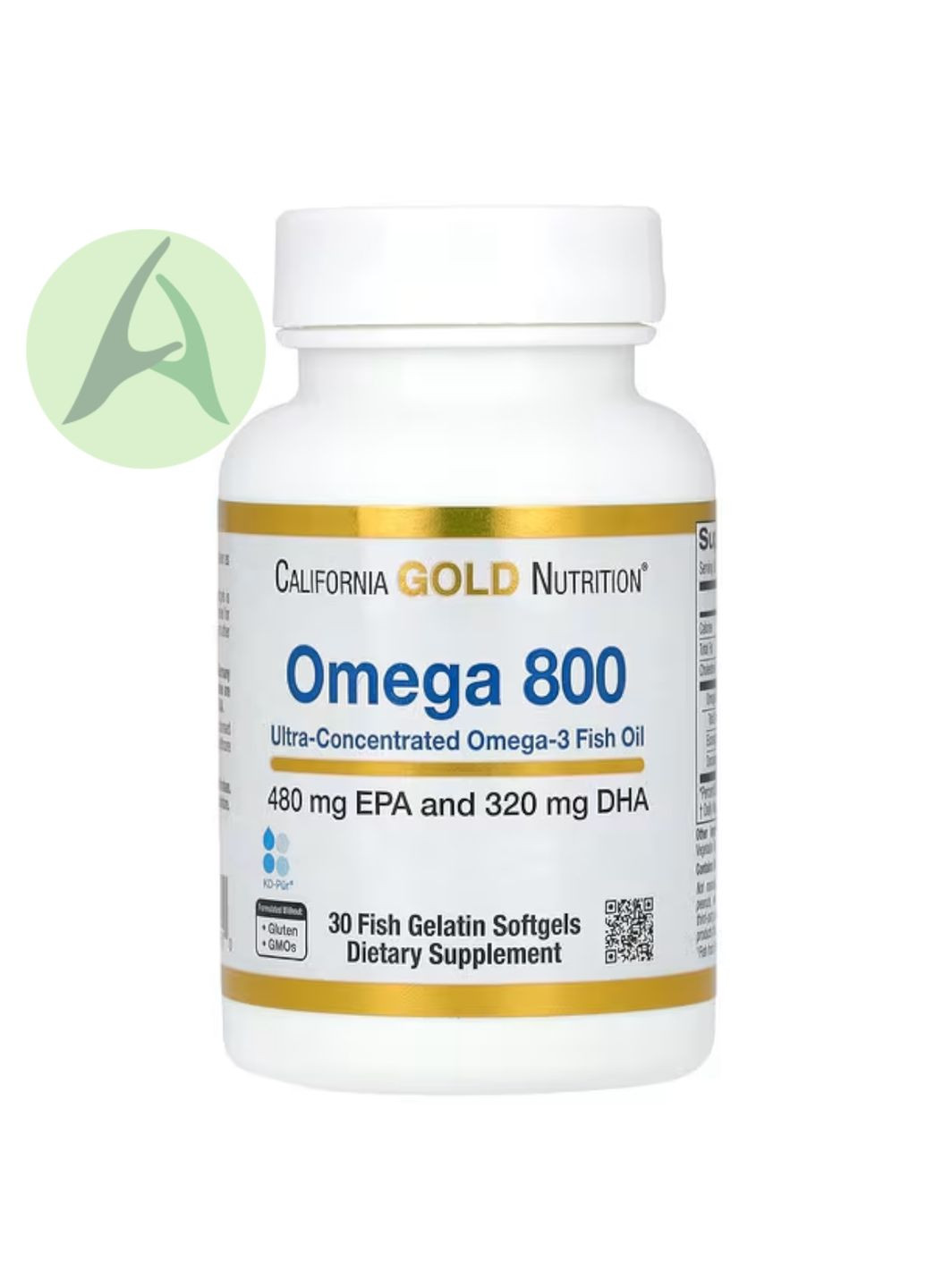 Омега 800, риб'ячий жир, 1000 мг, 30 капсул California Gold Nutrition (327826181)