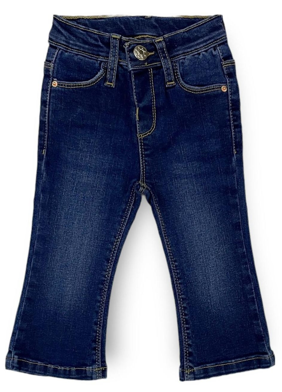 Синие демисезонные брюки джинсовые 17427 темно Breeze